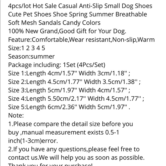 Summer pet sandals size 1 - Picture 2 of 5